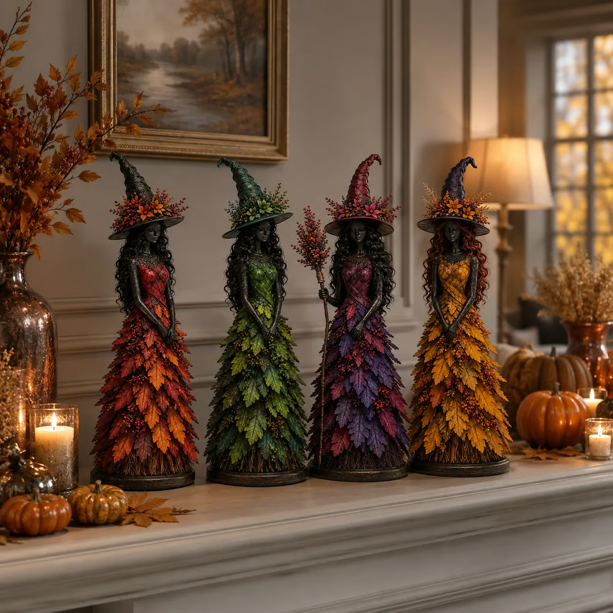 🧙♀️Enchanted Autumn Witch Figurine
