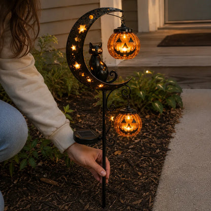🎃Halloween Early Bird Special Sale 50% OFF-Pumpkin Moon Garden Stake Light