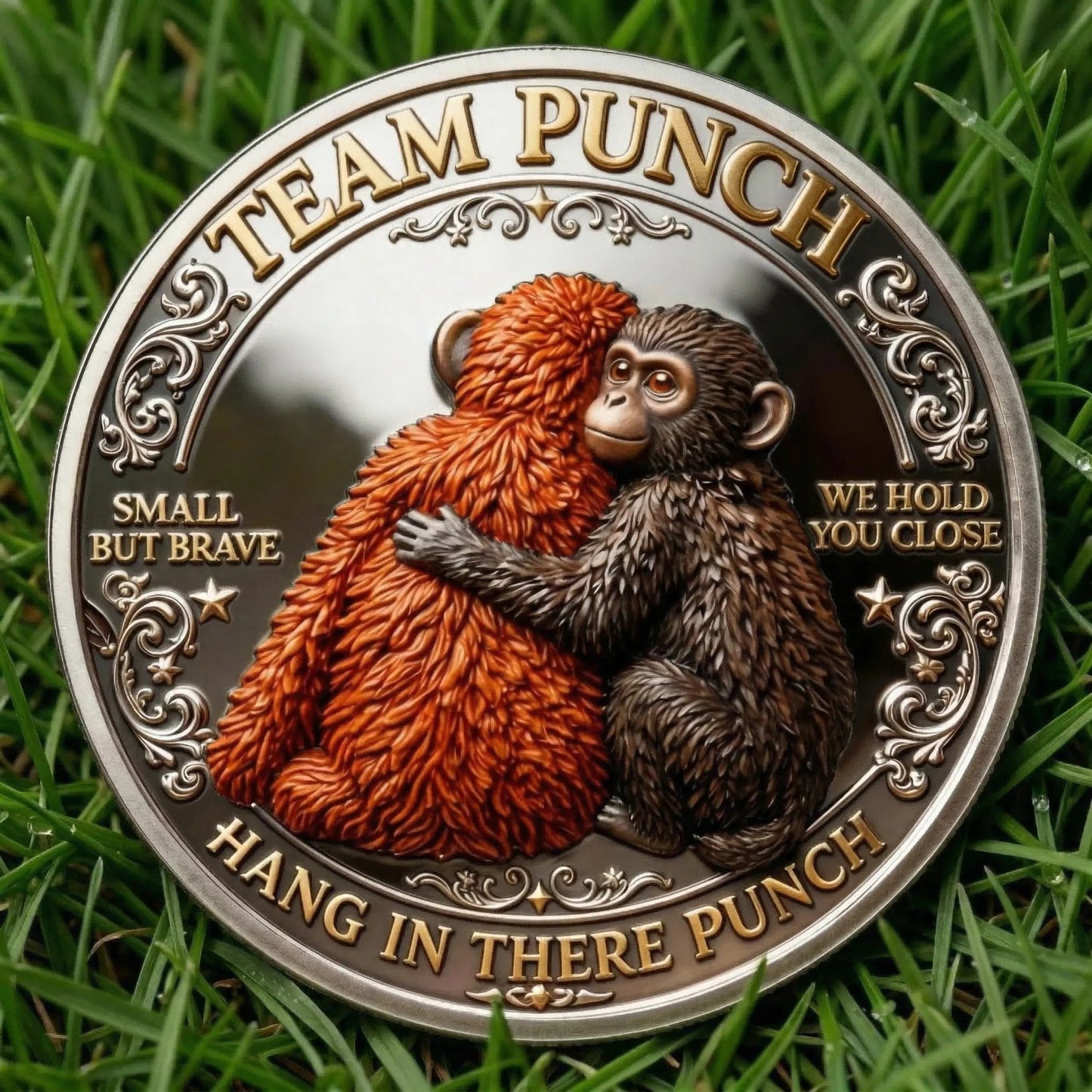 🏆Last Day 49% OFF - Team Punch Monkey Support Commemorative Coin 🐒💛
