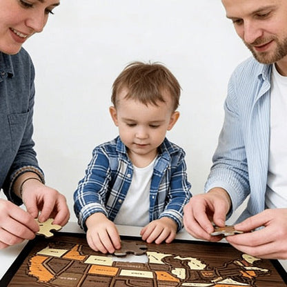 🔥Last Day 49% OFF - Wooden USA Map Puzzle❤️