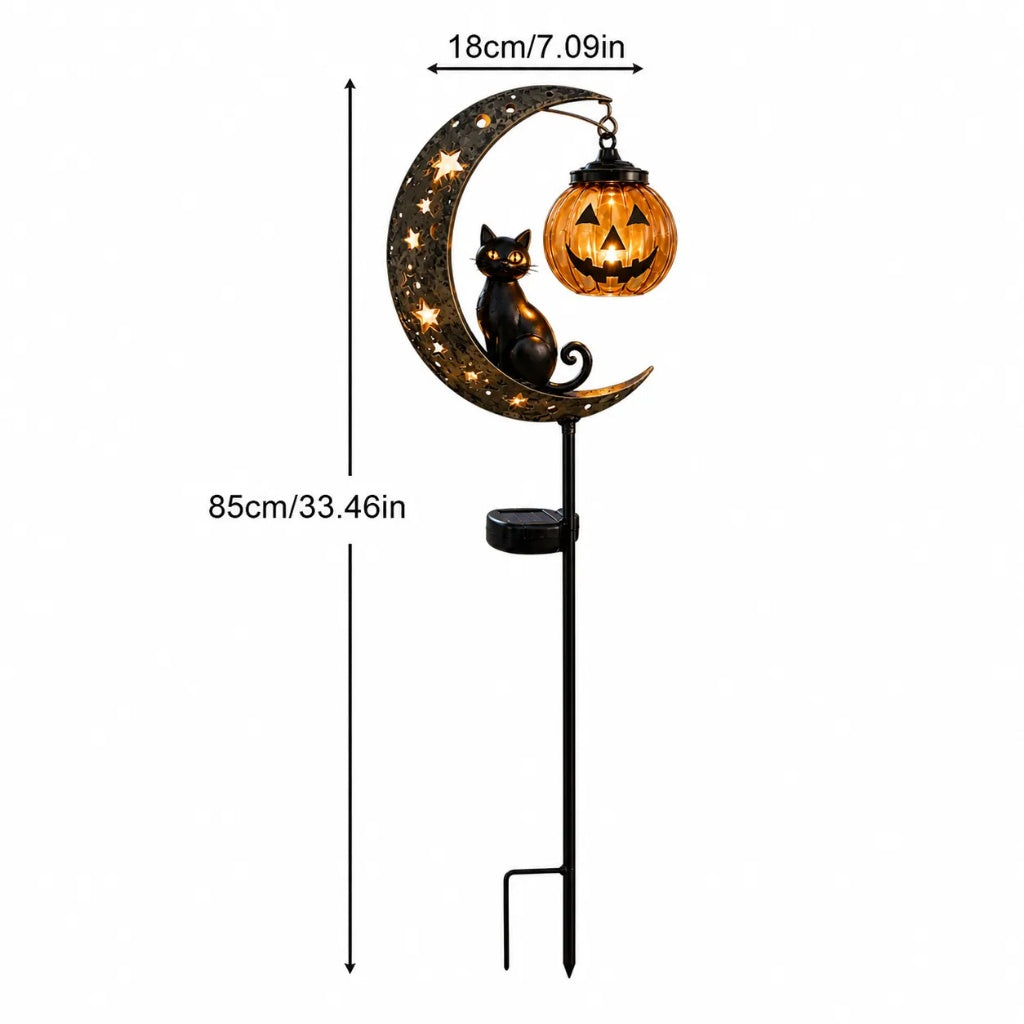 🎃Halloween Early Bird Special Sale 50% OFF-Pumpkin Moon Garden Stake Light