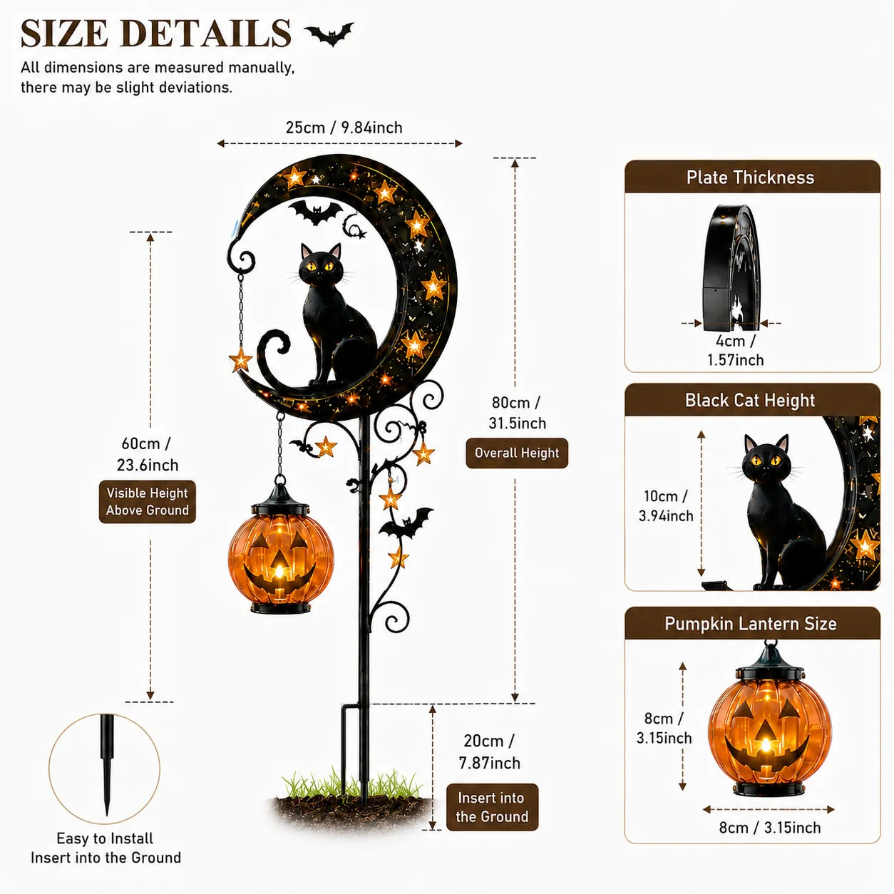 🎃Halloween Early Bird Special Sale 50% OFF-Pumpkin Moon Garden Stake Light