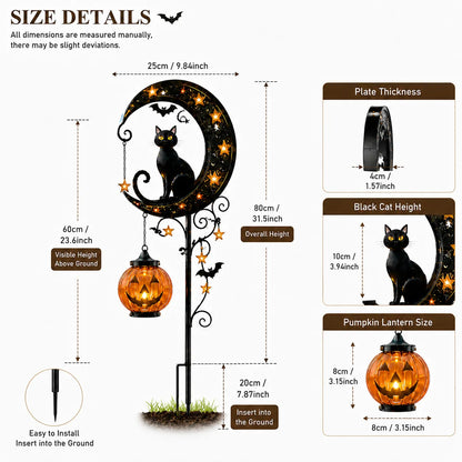 🎃Halloween Early Bird Special Sale 50% OFF-Pumpkin Moon Garden Stake Light