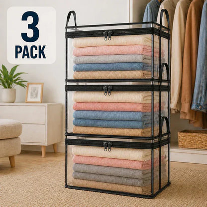 📦Large Heavy-Duty Thick Plastic Clear Storage Bag for Clothes, Moving & Storage
