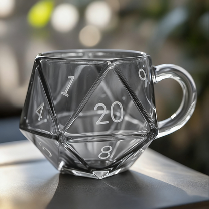 🔥LAST DAY 49% OFF -Rainbow Glass D20 Dice Cup
