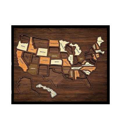 🔥Last Day 49% OFF - Wooden USA Map Puzzle❤️