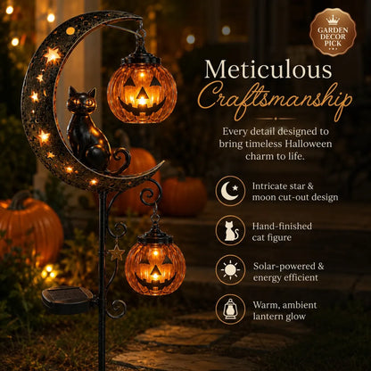 🎃Halloween Early Bird Special Sale 50% OFF-Pumpkin Moon Garden Stake Light