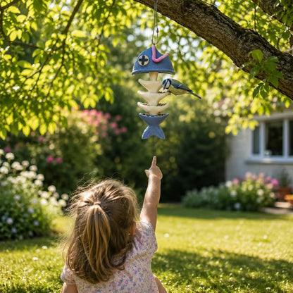 Creative Fish Skeleton Hanging Bird Feeder