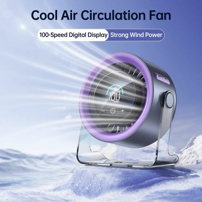 Turbo Circulation Fan | 3-in-1 Desktop & Wall Mount 720° Wide-Area Air Circulator