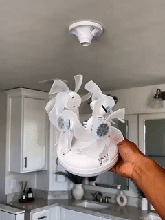 💡2-in-1 Drone Fan Light-Silent LED Ceiling Fan with Remote