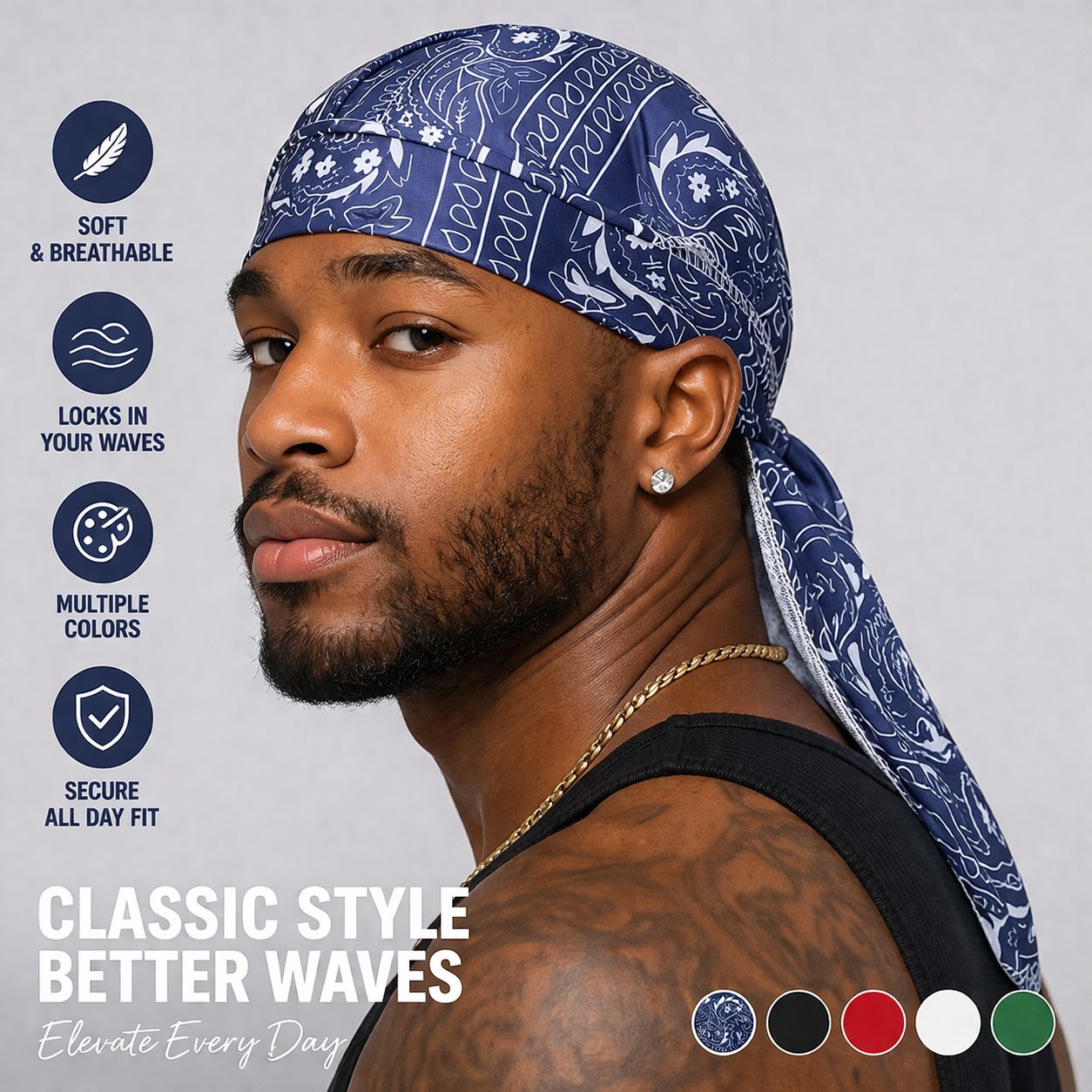 🔥LAST DAY 69% OFF- Paisley Cooling Headscarf Cap