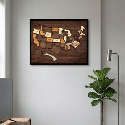 🔥Last Day 49% OFF - Wooden USA Map Puzzle❤️