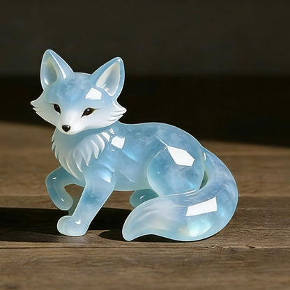 🌙🦊 2026 Valentine’s Talisman · Moonstone-Style Fox Keepsake — Symbol of Gentle Warmth & Sweet Bonds💎