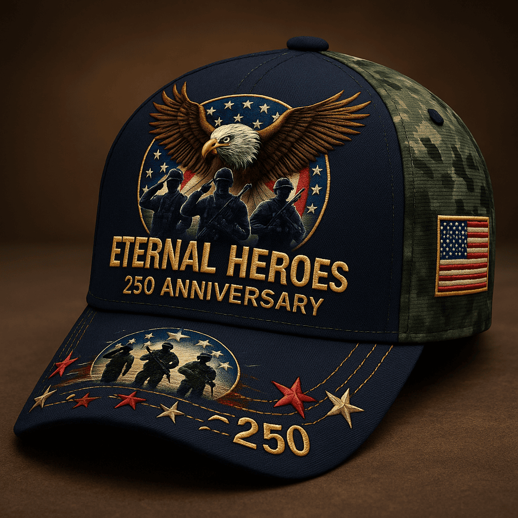Eternal Heroes 250th Anniversary Commemorative Baseball Cap | Patriotic Veteran Tribute Hat