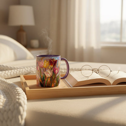 🔥Hot Sale-- Eternal Spring: Stained-Glass Style Tulip Mug