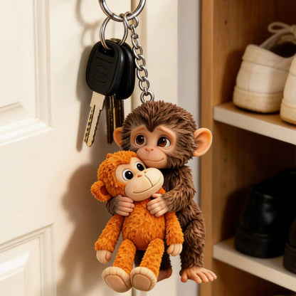 🏆Last Day 49% OFF-🐵 3D Effect Viral Punch Monkey Keychain 💕🎁Emotional Gift for Animal Lovers, Family, Friends, Loved Ones
