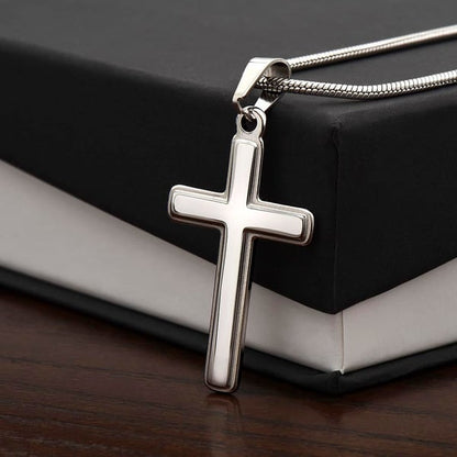 Never Lose Faith Cross Necklace – Choose Your Card Message
