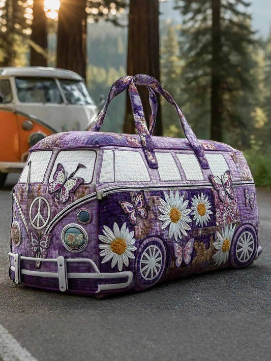 🔥LAST DAY 50% OFF✨Unisex Boho Quilted Weekender Travel Bag, Lightweight & Comfortable, Hippie Design