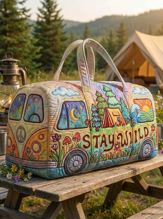 🔥LAST DAY 50% OFF✨Unisex Boho Quilted Weekender Travel Bag, Lightweight & Comfortable, Hippie Design
