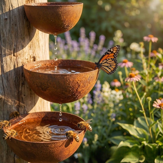 🔥Last Day 69% OFF -💧3-Tier Rain Catcher – Metal Garden Ornament & Plant Support🐦