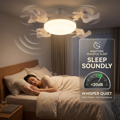 💡2-in-1 Drone Fan Light-Silent LED Ceiling Fan with Remote