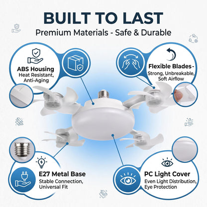 💡2-in-1 Drone Fan Light-Silent LED Ceiling Fan with Remote