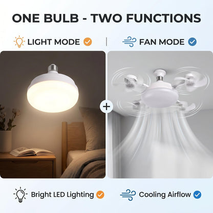 💡2-in-1 Drone Fan Light-Silent LED Ceiling Fan with Remote