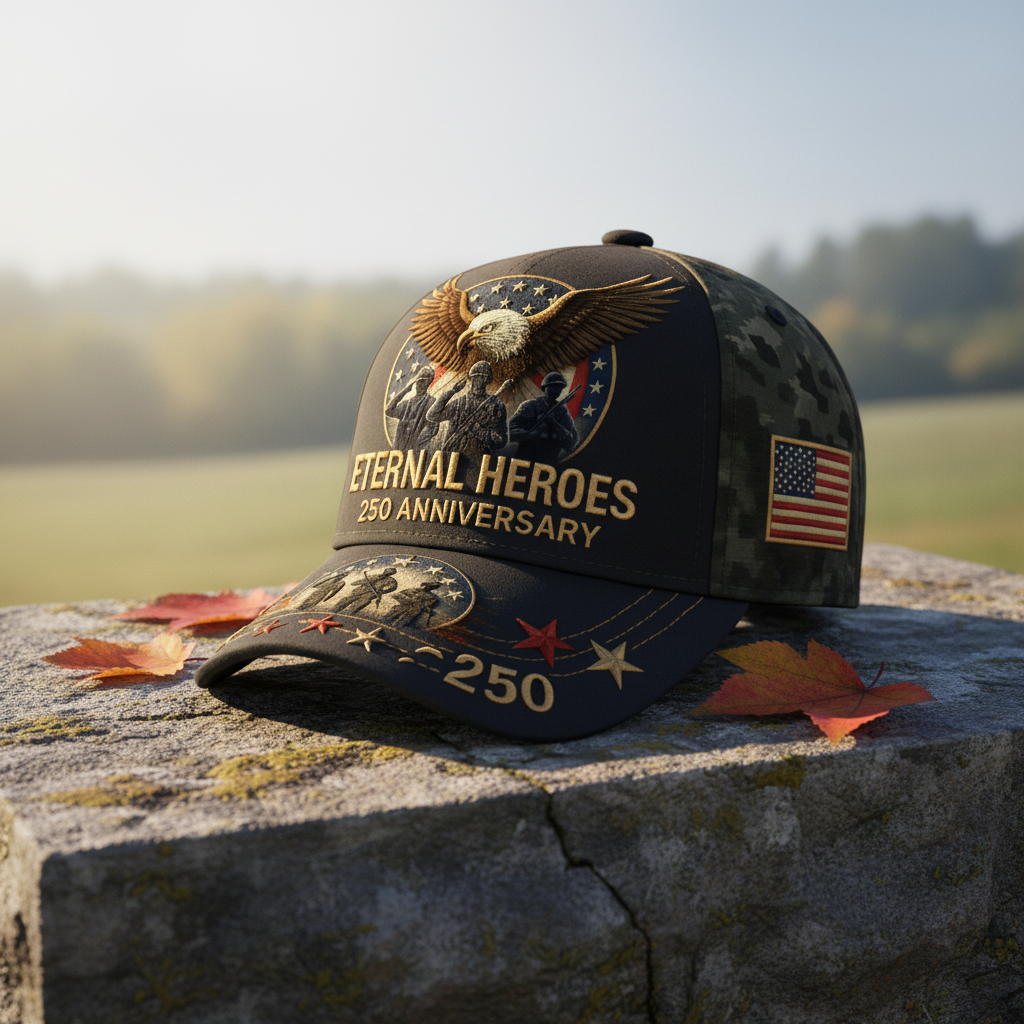 Eternal Heroes 250th Anniversary Commemorative Baseball Cap | Patriotic Veteran Tribute Hat