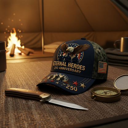 Eternal Heroes 250th Anniversary Commemorative Baseball Cap | Patriotic Veteran Tribute Hat