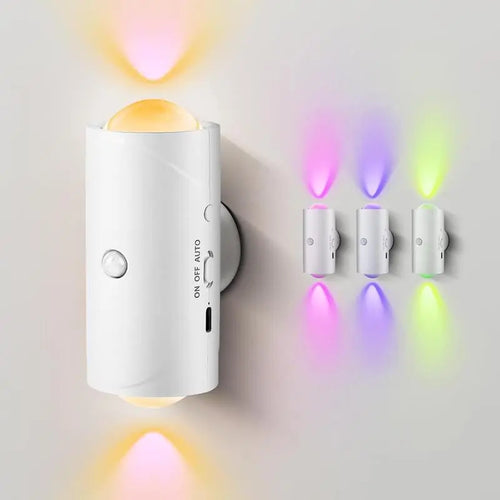 🔥Smart Rechargeable LED Night Light with Motion Sensor – RGB Gradient Ambient Lighting