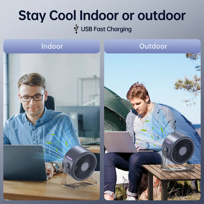 Turbo Circulation Fan | 3-in-1 Desktop & Wall Mount 720° Wide-Area Air Circulator