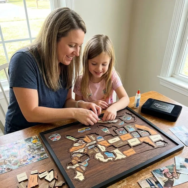 🔥Last Day 49% OFF - Wooden USA Map Puzzle❤️