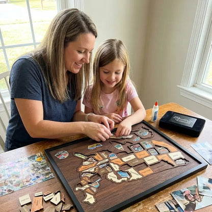 🔥Last Day 49% OFF - Wooden USA Map Puzzle❤️