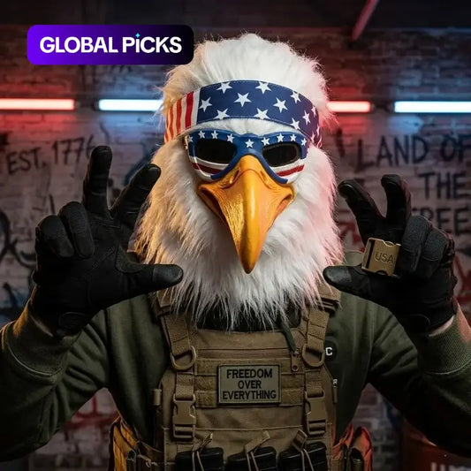 Patriotic Eagle Latex Mask for Fourth of July Halloween and Party Cosplay