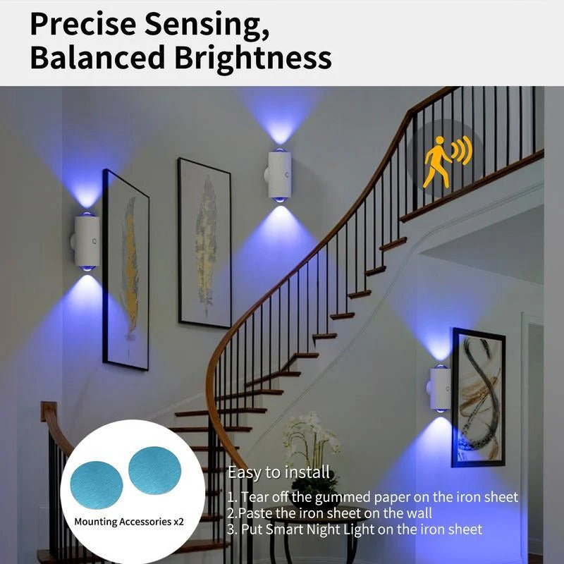 🔥Smart Rechargeable LED Night Light with Motion Sensor – RGB Gradient Ambient Lighting