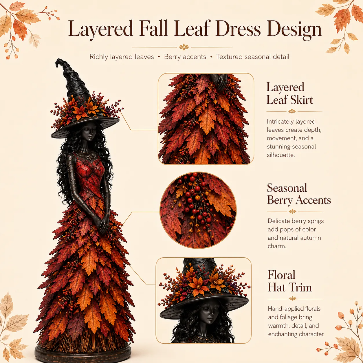 🧙‍♀️Enchanted Autumn Witch Figurine