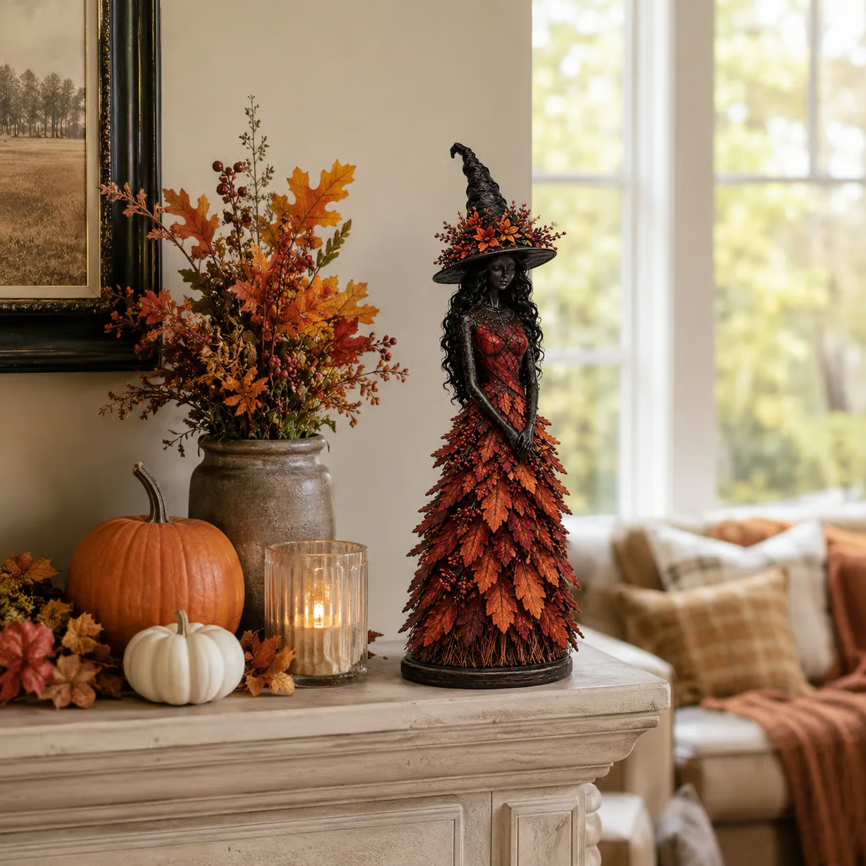 🧙‍♀️Enchanted Autumn Witch Figurine