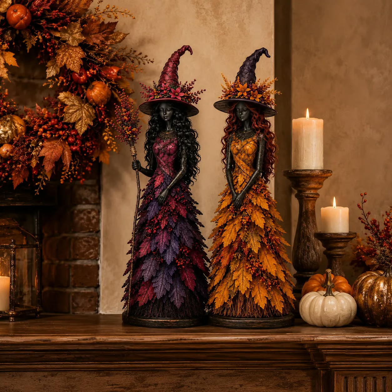 🧙‍♀️Enchanted Autumn Witch Figurine