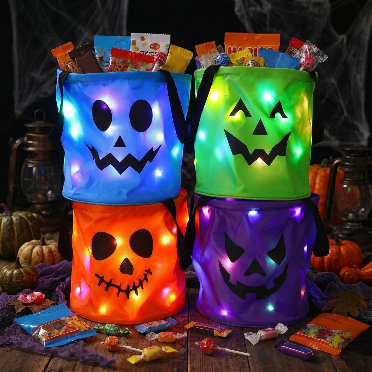 Halloween Early Sale🎃 Halloween LED Candy Bucket Bags