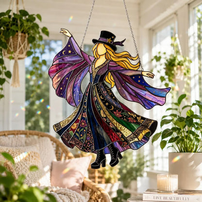 💥 LAST DAY 57% OFF - 🤘 Handmade Stained Glass Spinning Suncatcher