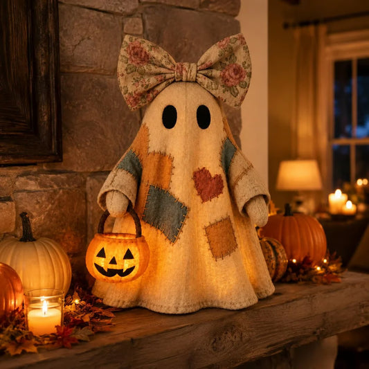 ✨🎁【Halloween Gifts】Lighted Vintage Patchwork Ghost🎃🍂
