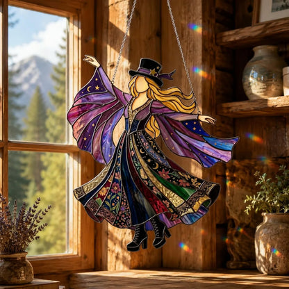 💥 LAST DAY 57% OFF - 🤘 Handmade Stained Glass Spinning Suncatcher