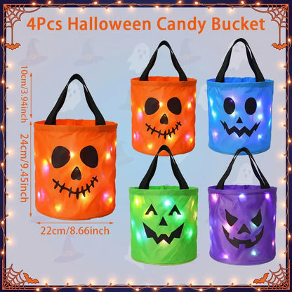 Halloween Early Sale🎃 Halloween LED Candy Bucket Bags
