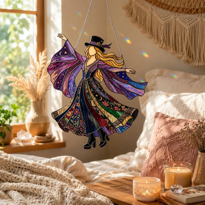 💥 LAST DAY 57% OFF - 🤘 Handmade Stained Glass Spinning Suncatcher