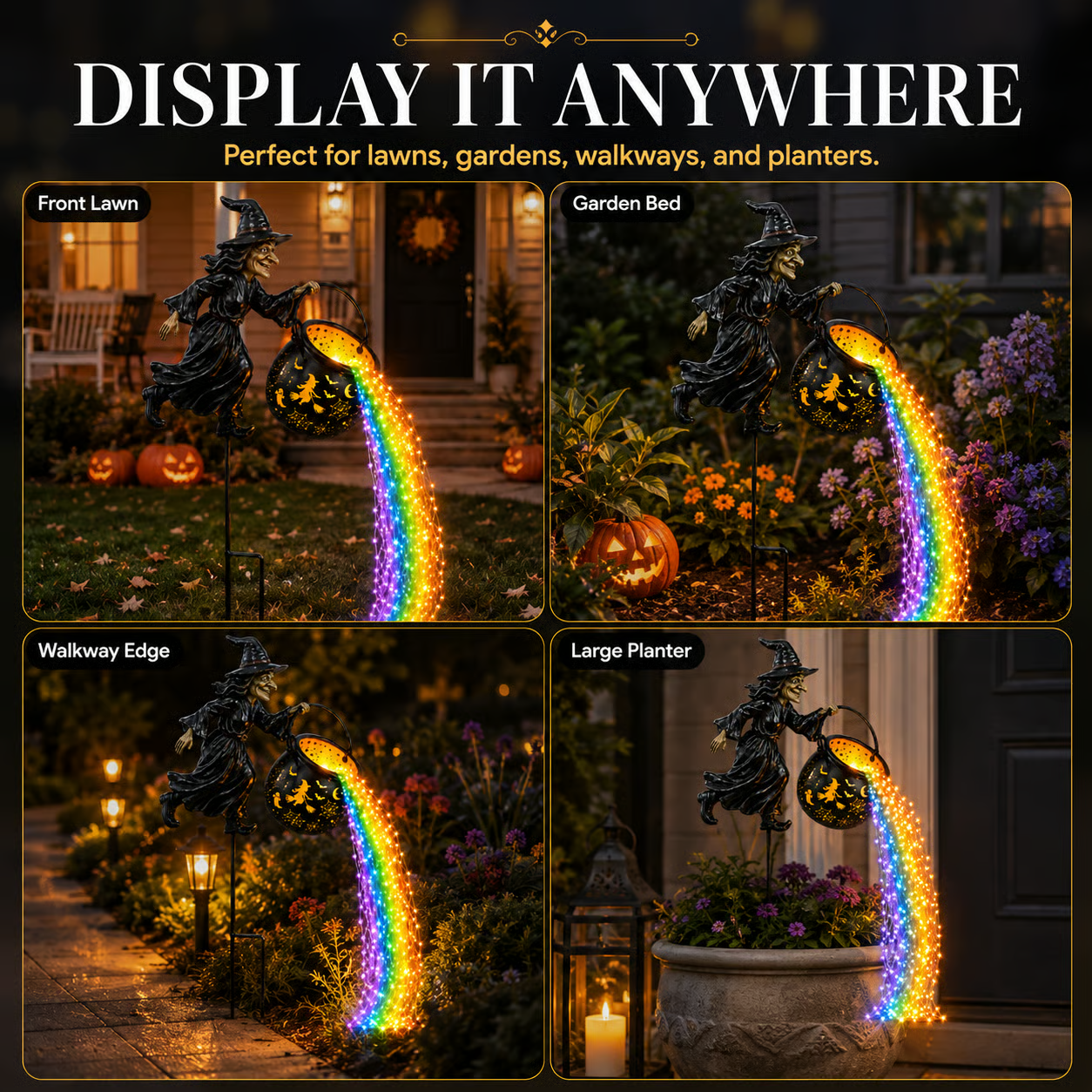 🎃Witch Potion Waterfall Garden Lamp