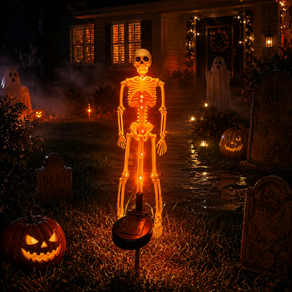 💀 Solar Skeleton Yard Stake