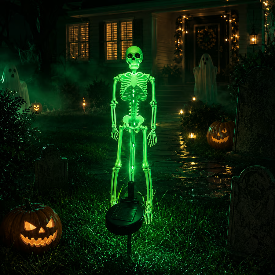 💀 Solar Skeleton Yard Stake