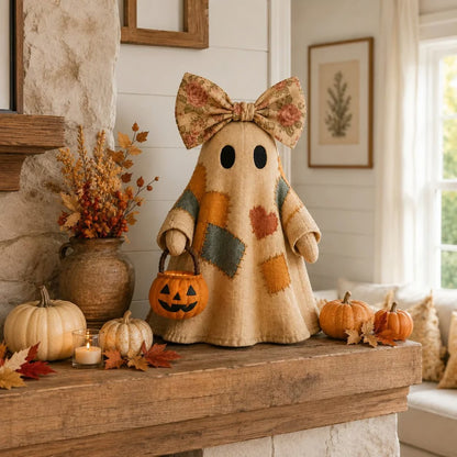 ✨🎁【Halloween Gifts】Lighted Vintage Patchwork Ghost🎃🍂