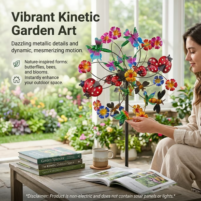 🌞🌀Outdoors Solar Wind Spinners with Decorative Flowers🌸