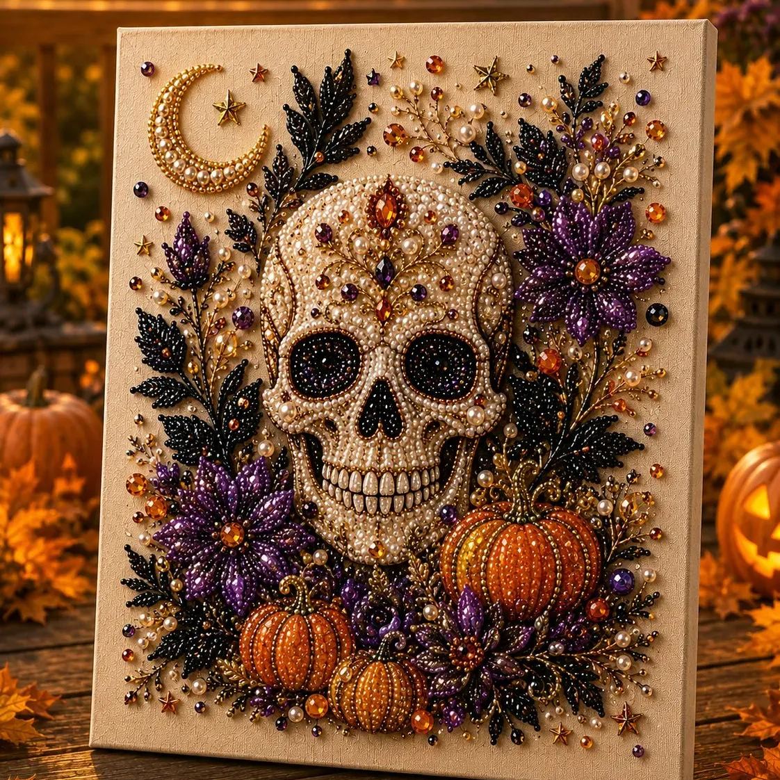 👻✨ Halloween Pearl Art DIY Kit – Turn Tiny Pearls into Spooky-Cute Magic
